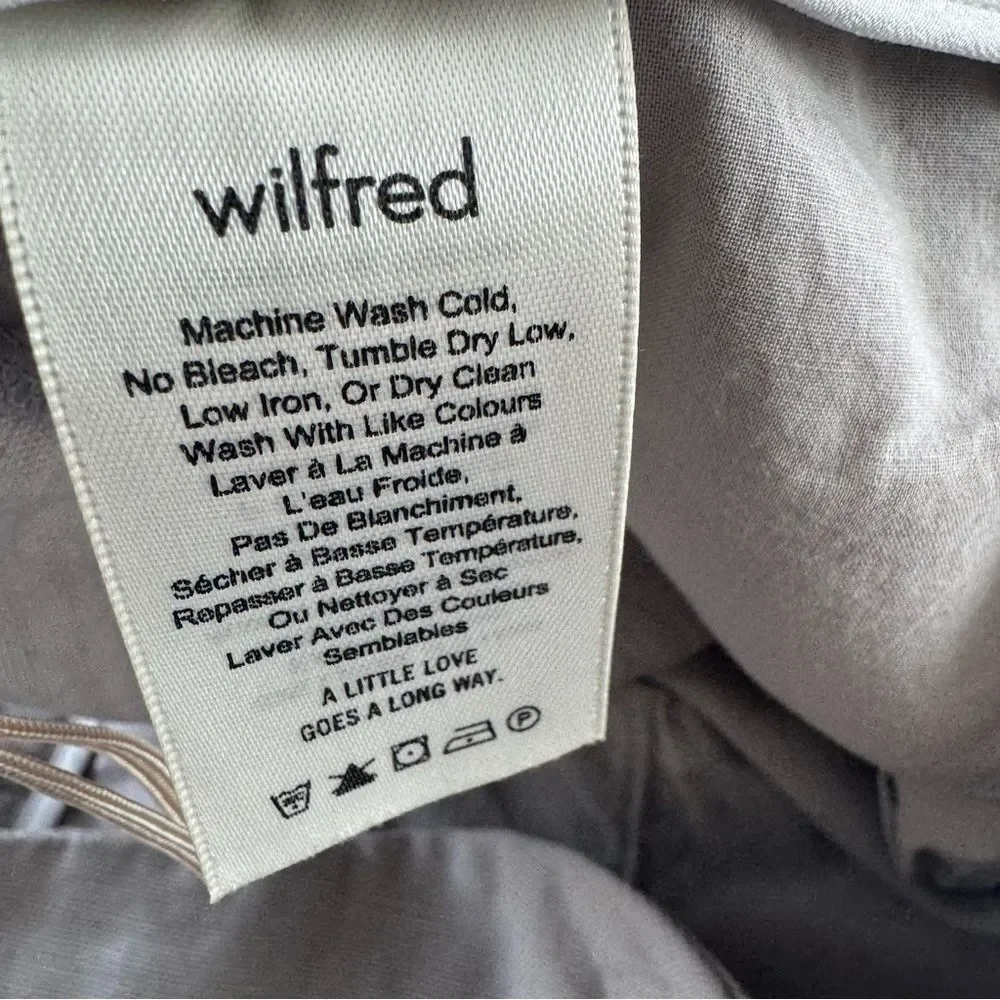 Aritzia Wilfred Allant Pant Grey Lyocell Linen Trousers Coastal Neutral Minimal